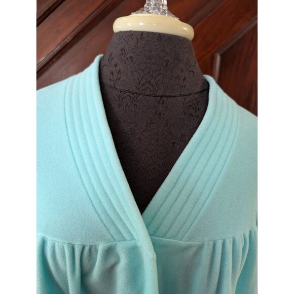 Vintage Vanity Fair XXL Light Blue Robe With Quilted Collar - Picture 2 of 11